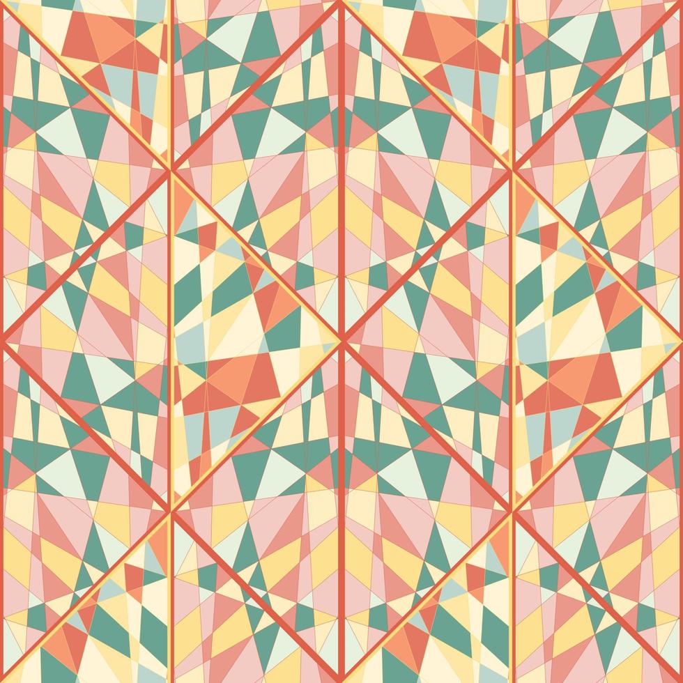 decoratief caleidoscoop mozaïek- ornament. abstract vormen naadloos patroon. vector