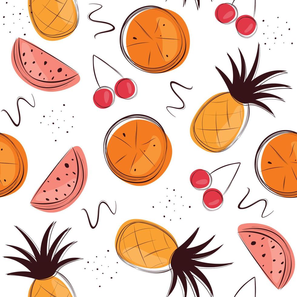 tropisch ontwerp met fruit vector