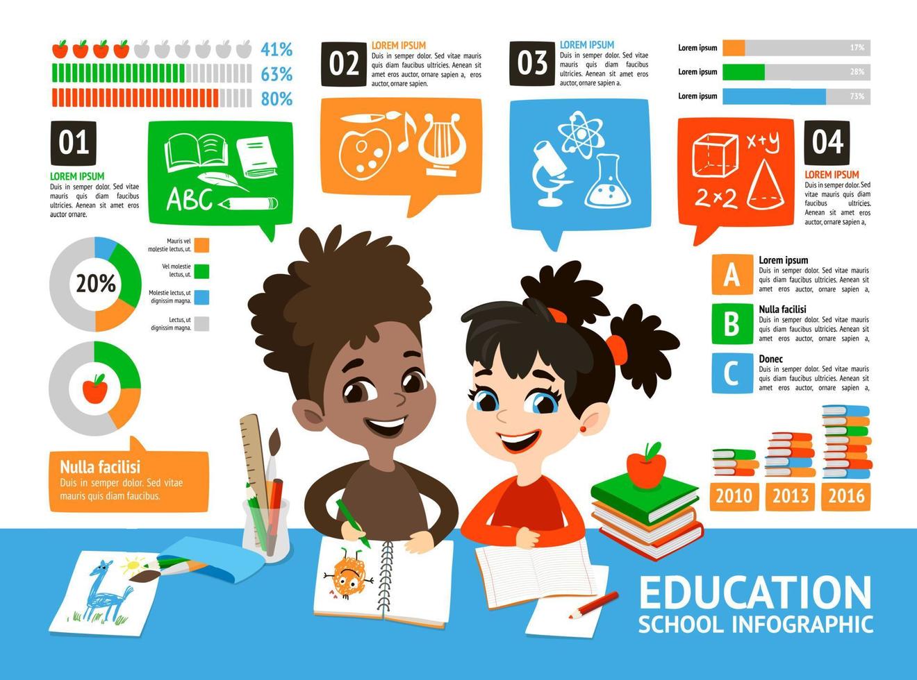 school- infographic set. vector