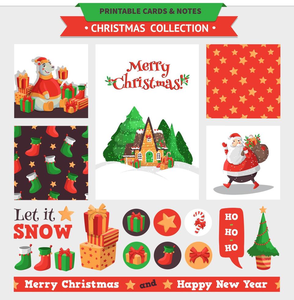 vrolijke kerst set vector