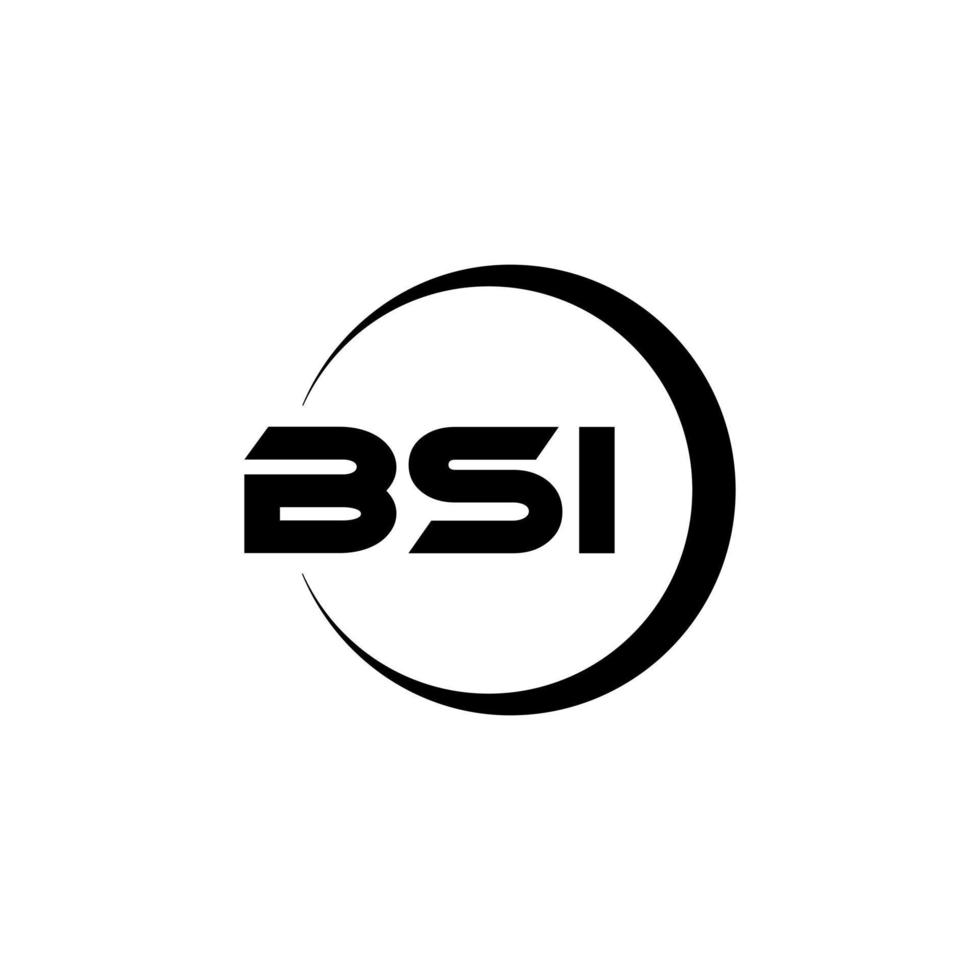 bsi brief logo ontwerp in illustratie. vector logo, schoonschrift ontwerpen voor logo, poster, uitnodiging, enz.