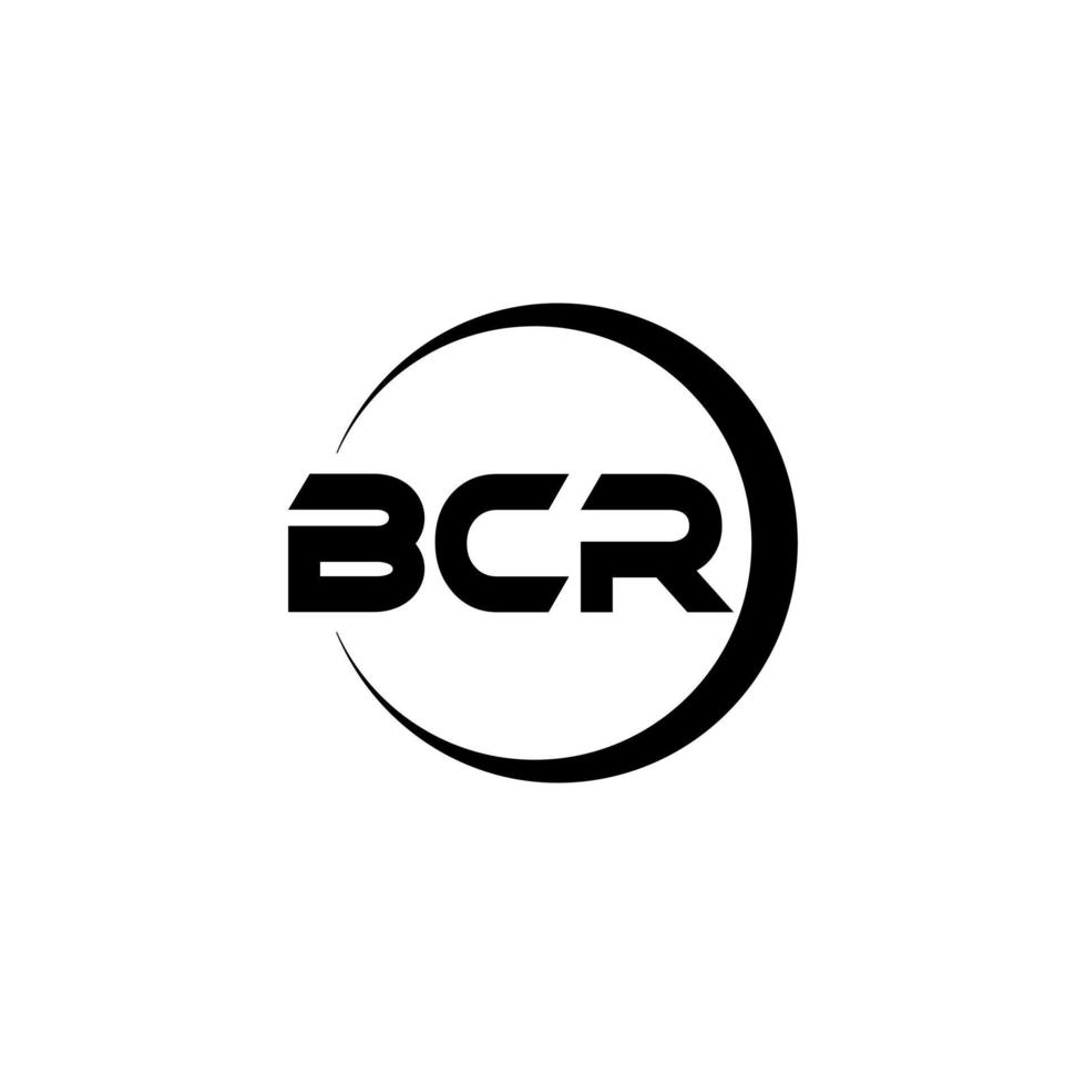 bcr brief logo ontwerp in illustratie. vector logo, schoonschrift ontwerpen voor logo, poster, uitnodiging, enz.