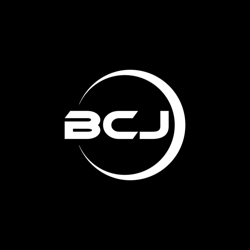 bcj brief logo ontwerp in illustratie. vector logo, schoonschrift ontwerpen voor logo, poster, uitnodiging, enz.