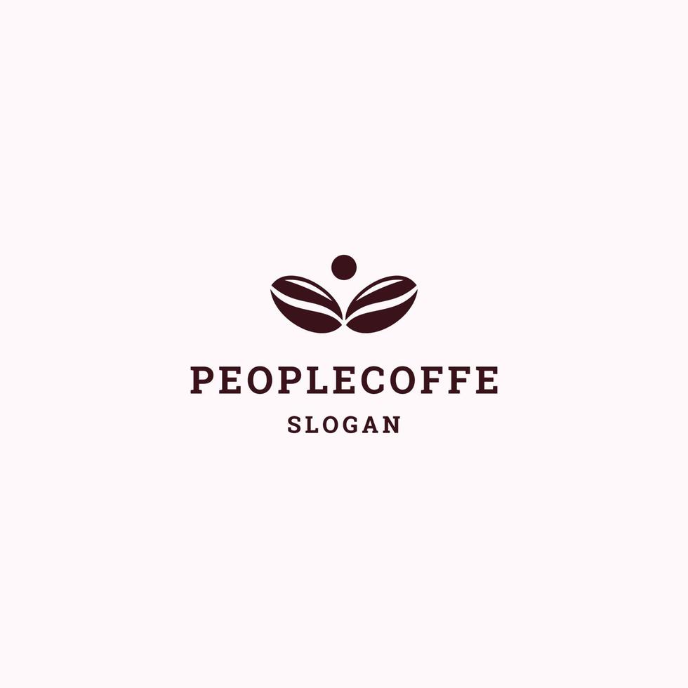 mensen koffie logo icoon ontwerp sjabloon vector illustratie