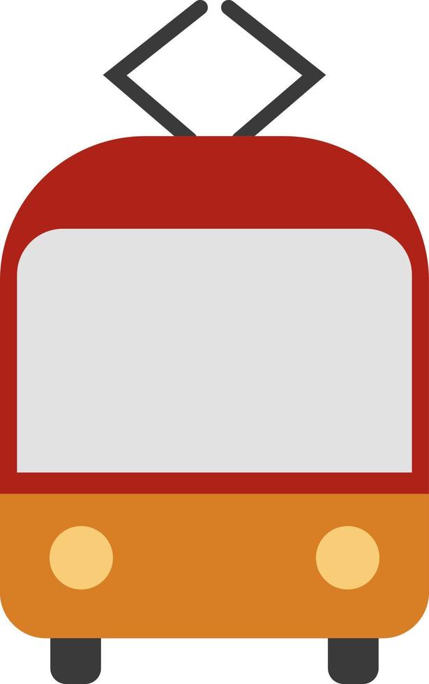 rood tram, illustratie, vector Aan een wit achtergrond