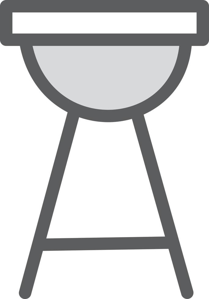 keuken grill, illustratie, vector Aan een wit achtergrond.