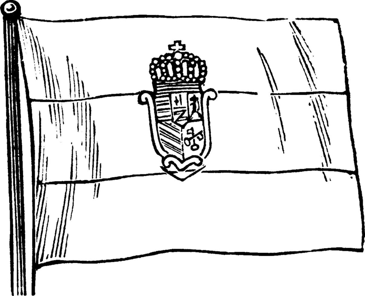 Toscane vlag, wijnoogst illustratie vector