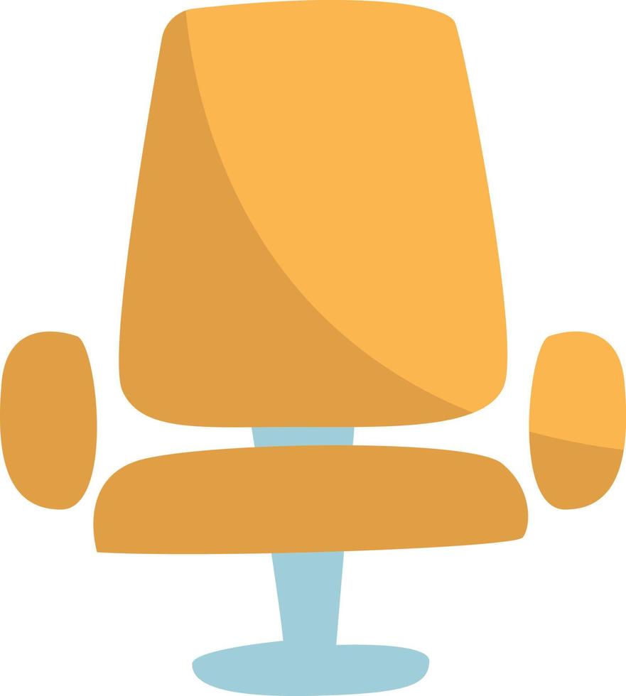 geel kantoor stoel, illustratie, vector Aan een wit achtergrond.