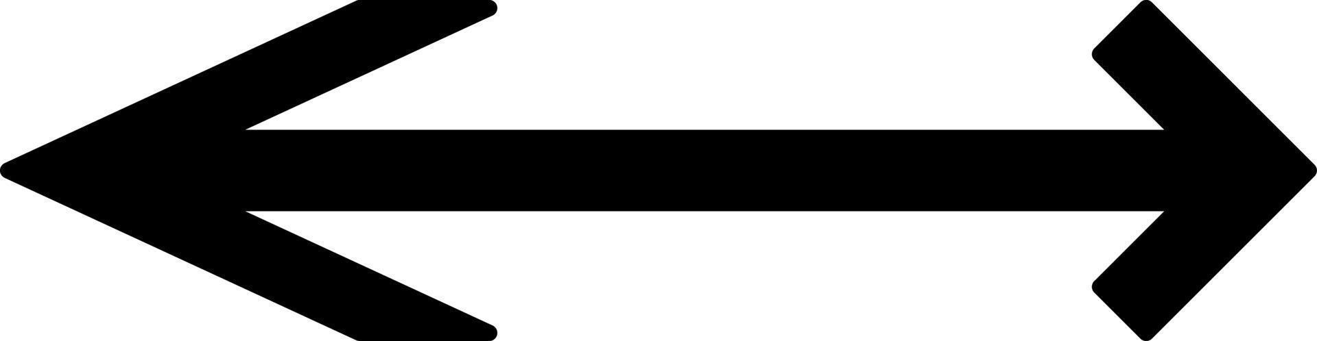 twee zwart pijlen richten beide manieren vormig anders, illustratie, vector Aan wit achtergrond.