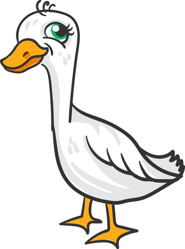 gelukkig groot gans, illustratie, vector Aan wit achtergrond