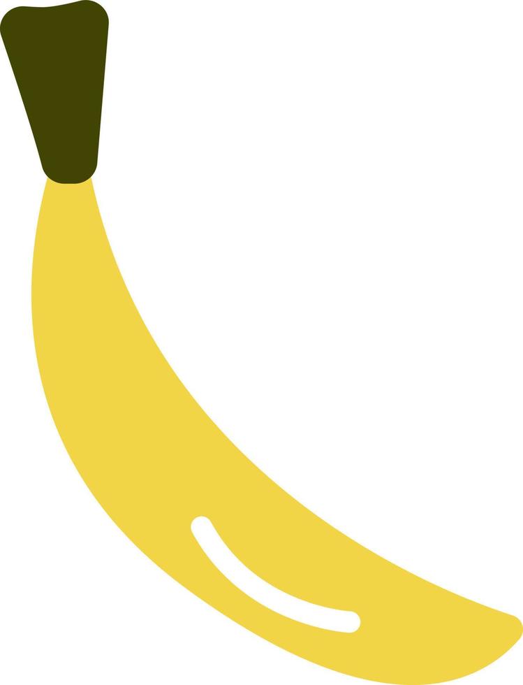 geel banaan, illustratie, vector, Aan een wit achtergrond. vector