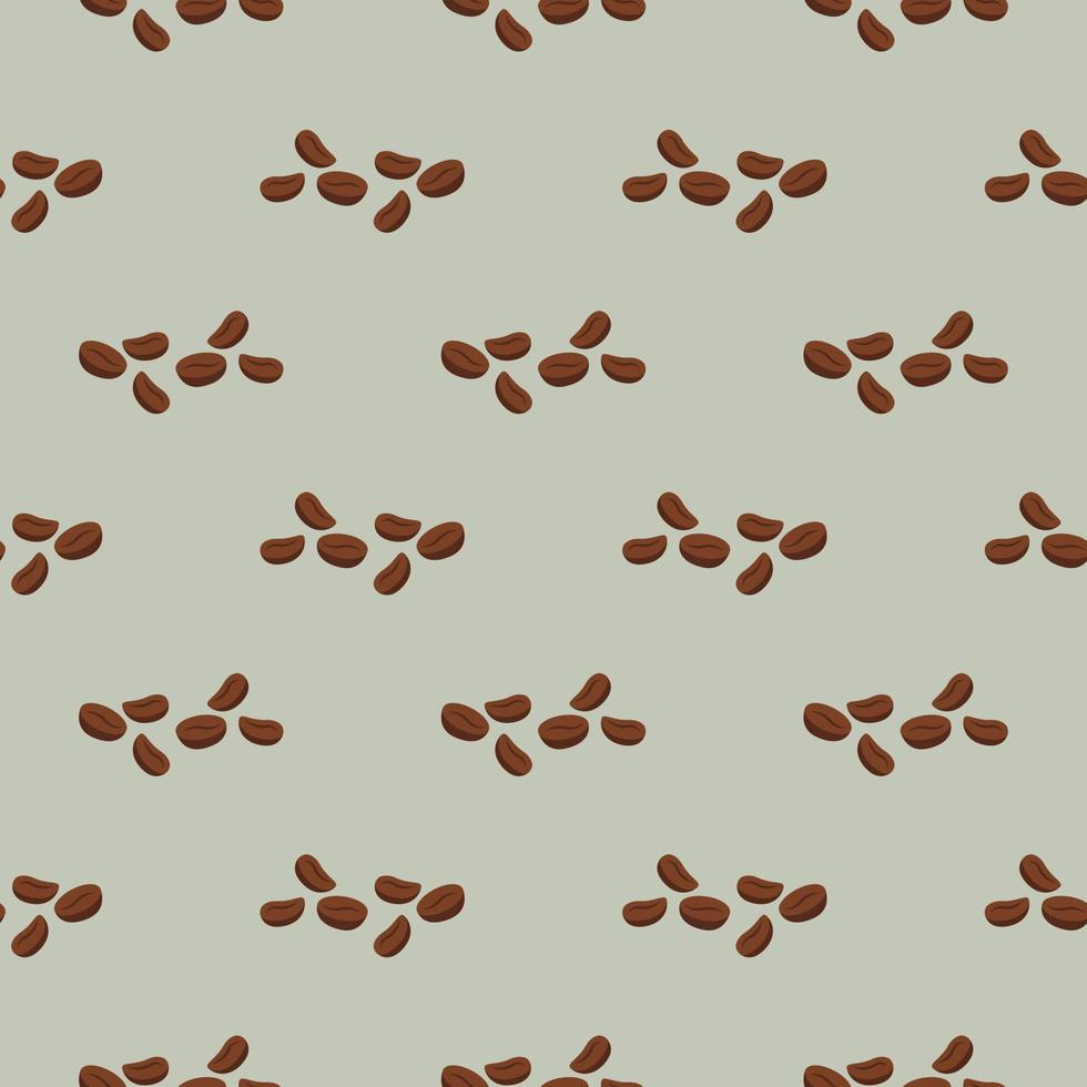 koffie bonen , naadloos patroon Aan een licht grijs achtergrond. vector
