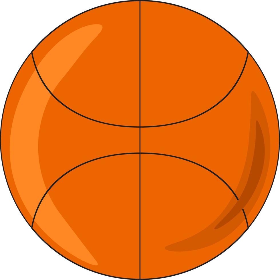 basketbal, illustratie, vector Aan wit achtergrond.