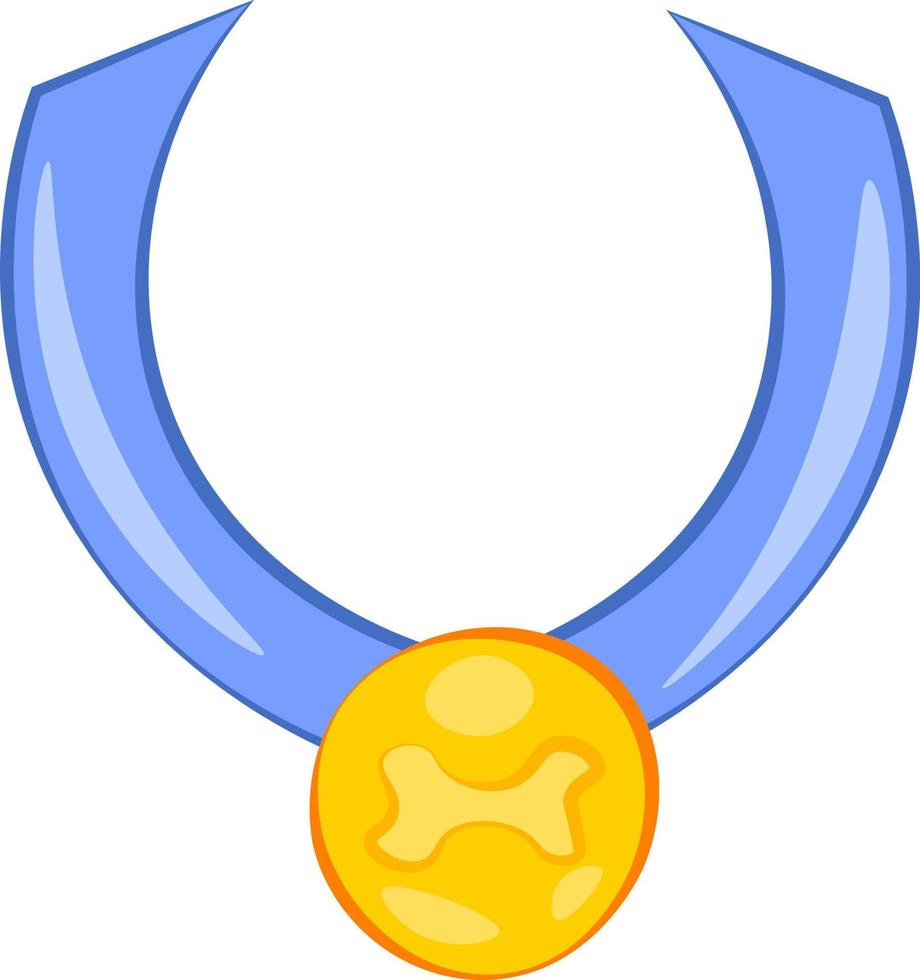een hond halsband met een goud hanger, vector of kleur illustratie.