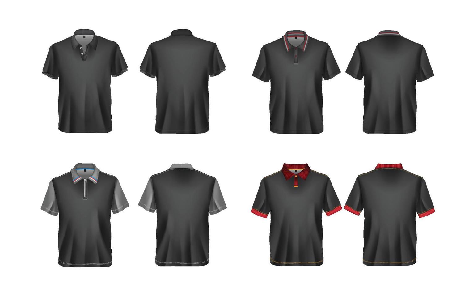 realistisch polo overhemd mockup vector