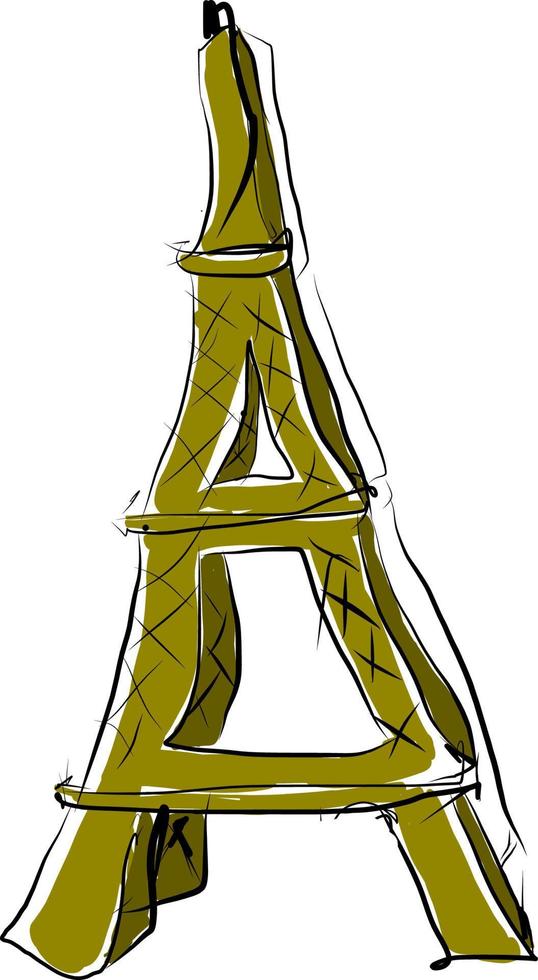 eiffel toren, vector of kleur illustratie.