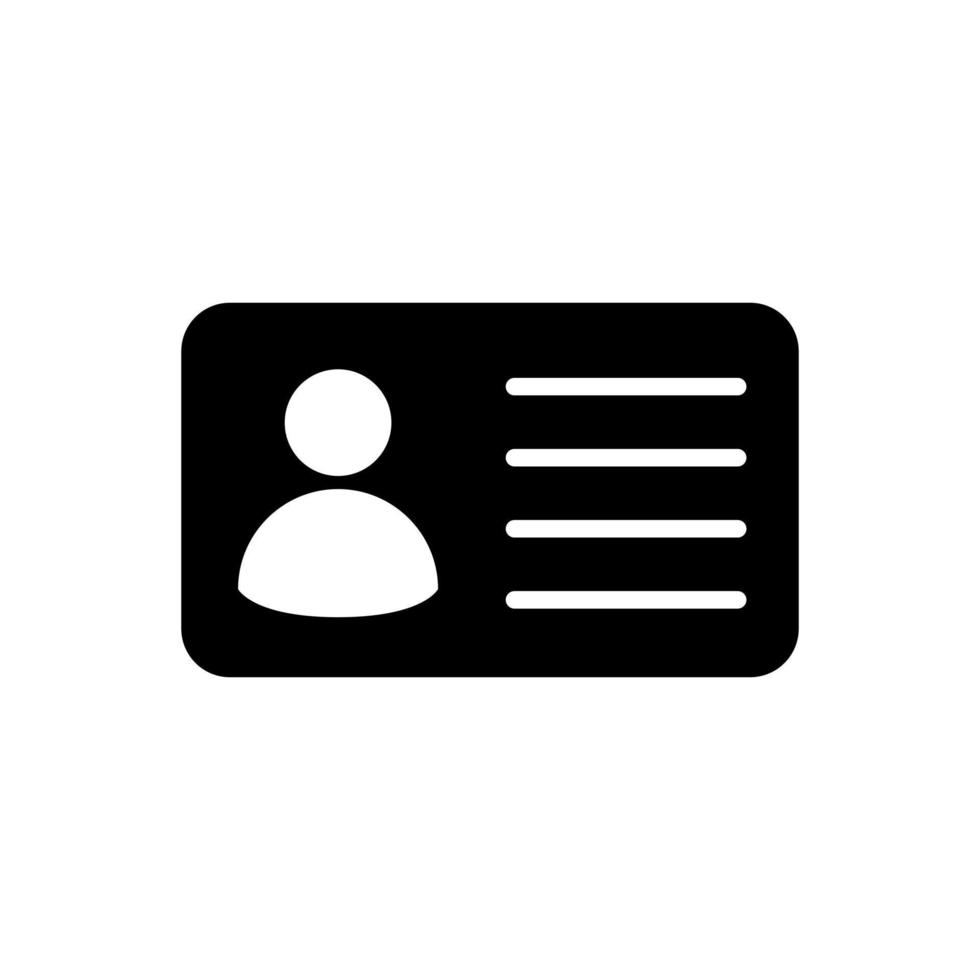 ID kaart, identificatie kaart icoon vector in clip art concept