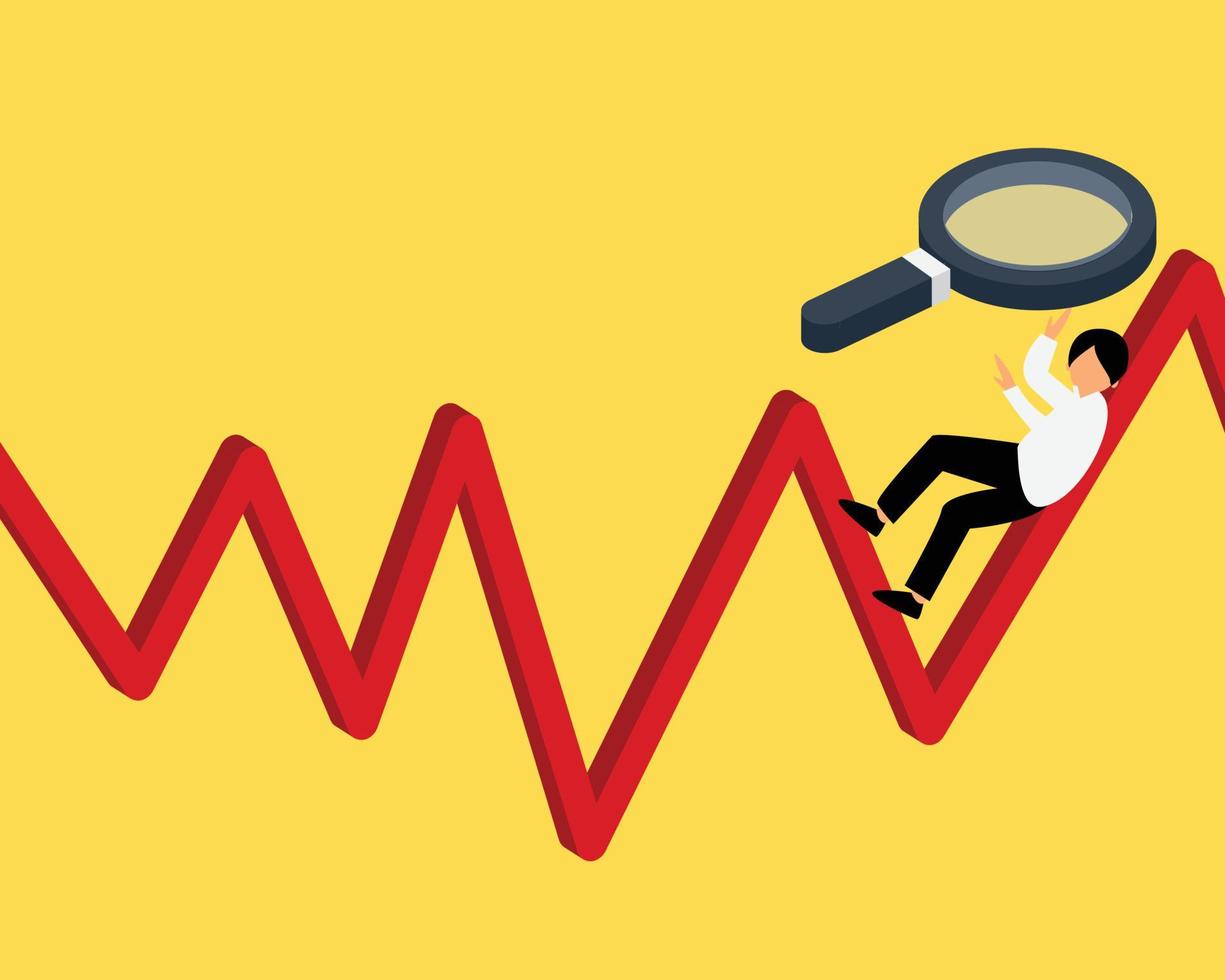 economisch crisis welke de economie heeft een plotseling neergang en mensen krijgen effect en oorzaak financieel crisis vector