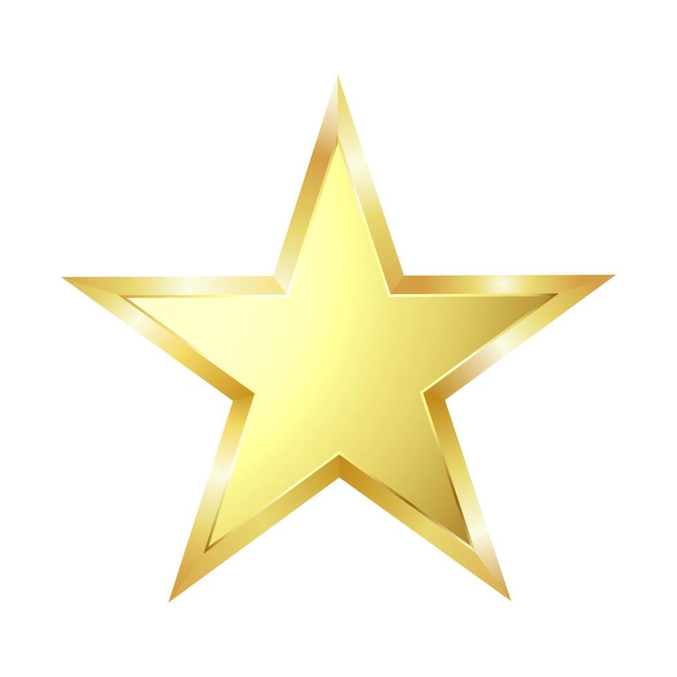 goud ster Aan wit achtergrond. vector
