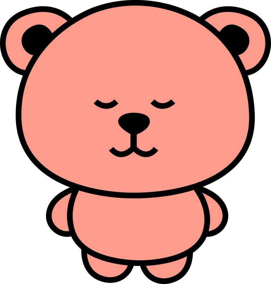 schattig teddy beer, illustratie, Aan een wit achtergrond. vector