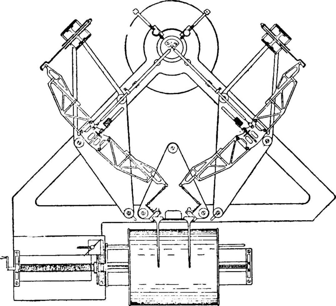 seismograaf, wijnoogst illustratie. vector