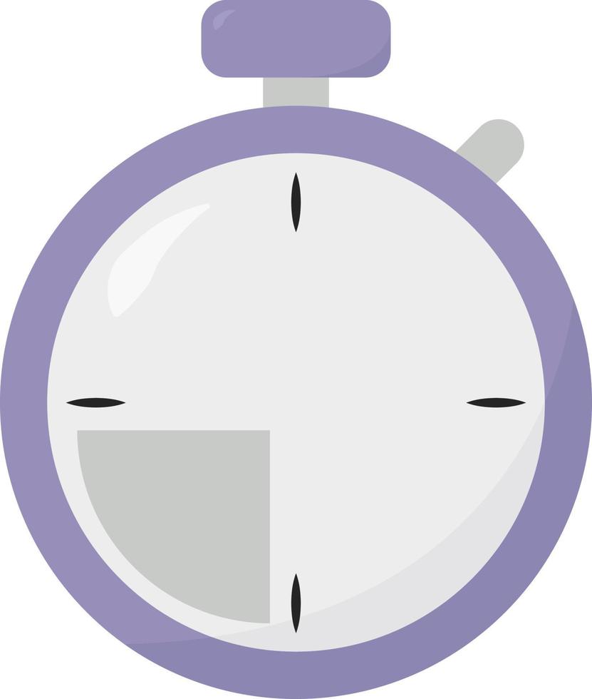 Purper stopwatch, illustratie, vector Aan wit achtergrond