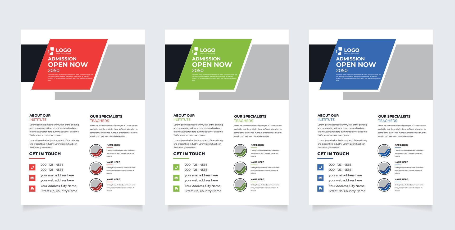 folder brochure Hoes sjabloon voor kinderen terug naar school- onderwijs toelating lay-out ontwerp vector