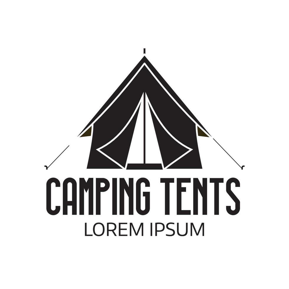 toerist kamp logo of tent icoon vector