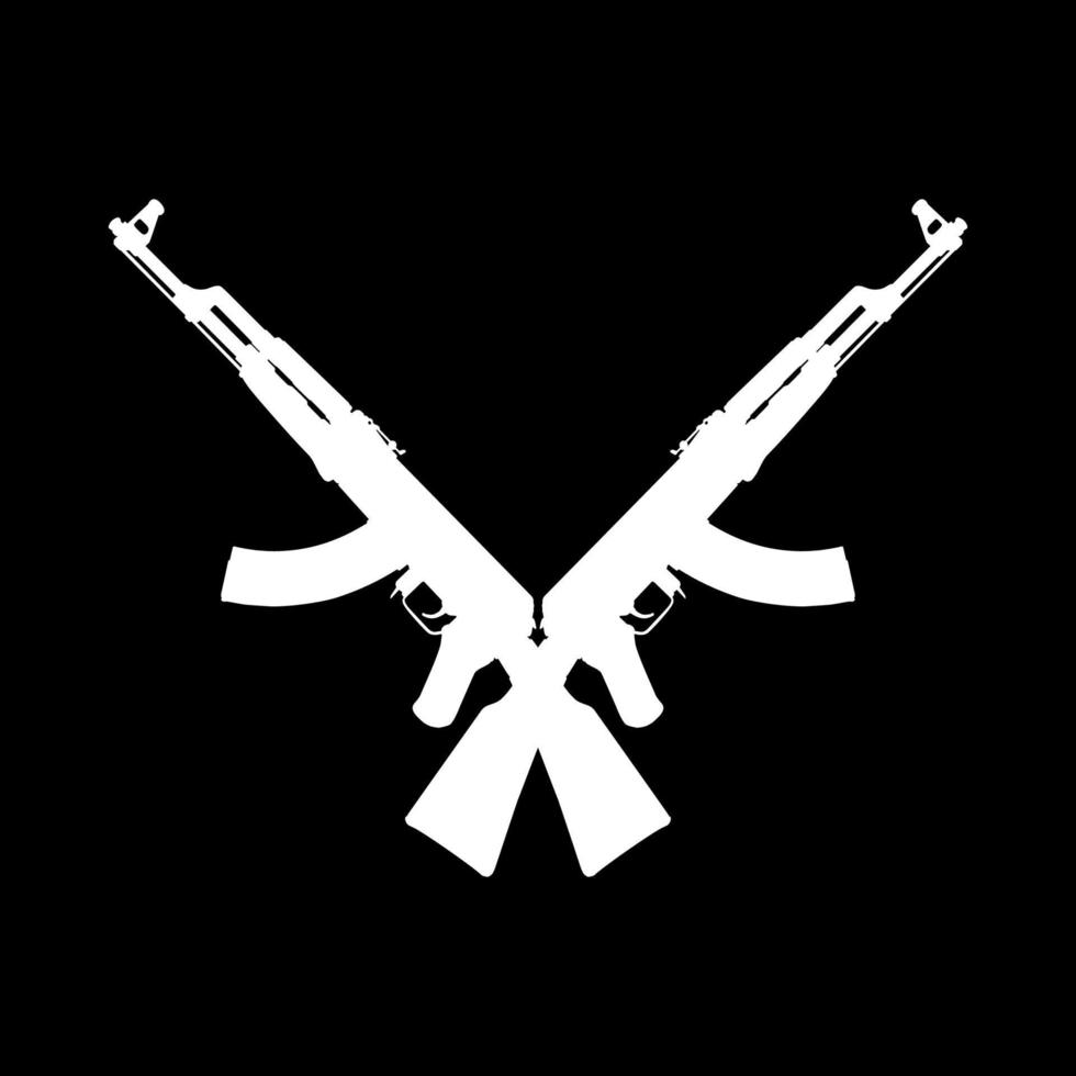 silhouet van de wapen geweer voor kunst illustratie, pictogram of grafisch ontwerp element. vector illustratie