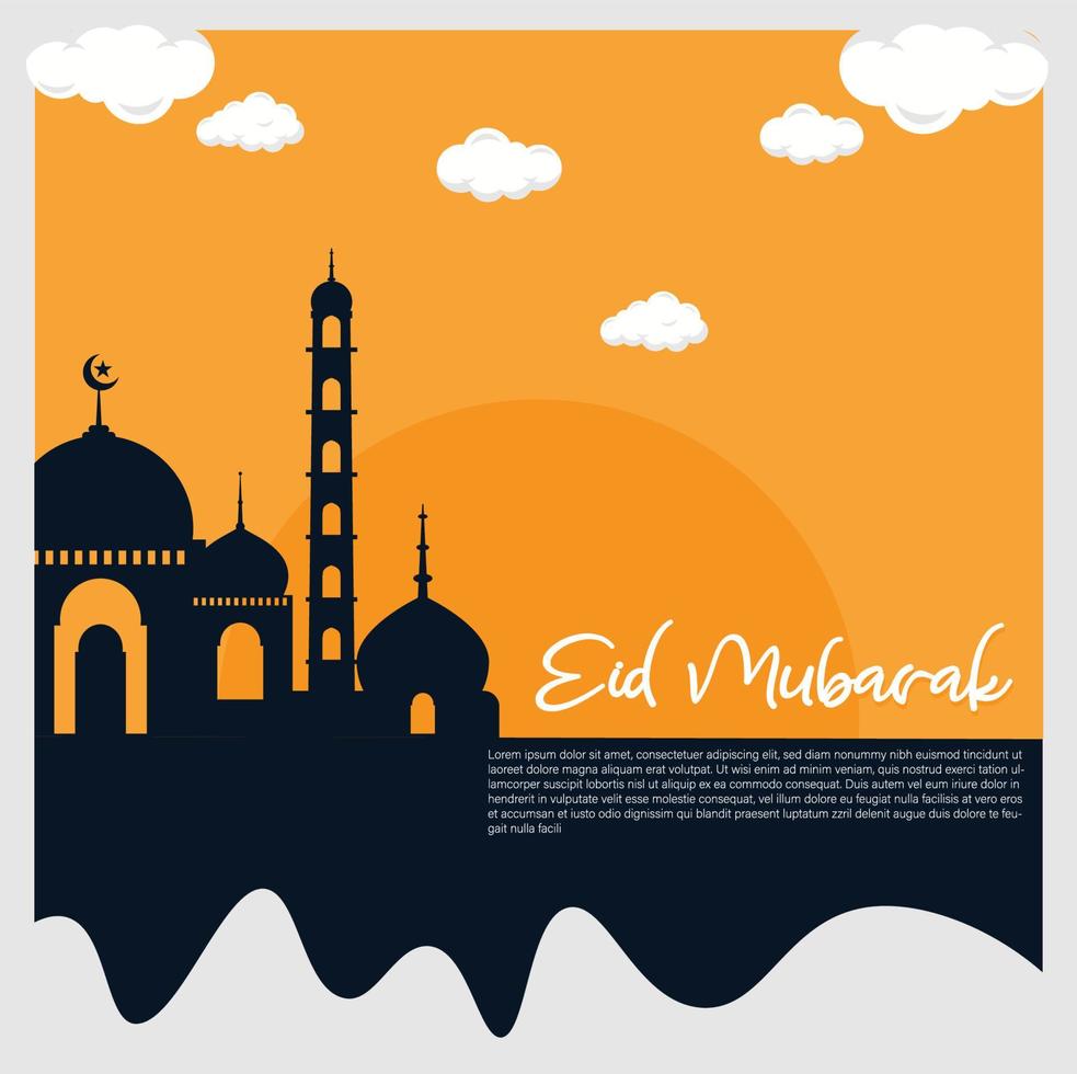 ied Mubarak achtergrond vector