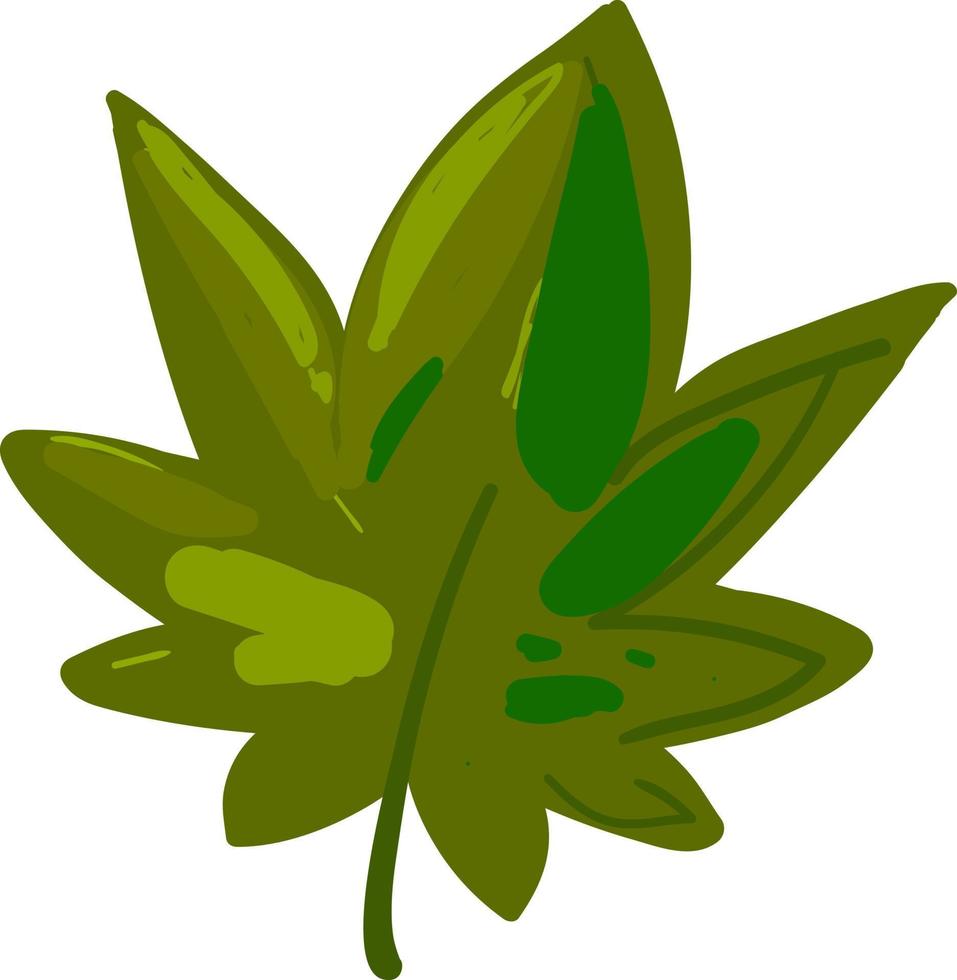 marihuana tekening, illustratie, vector Aan wit achtergrond.