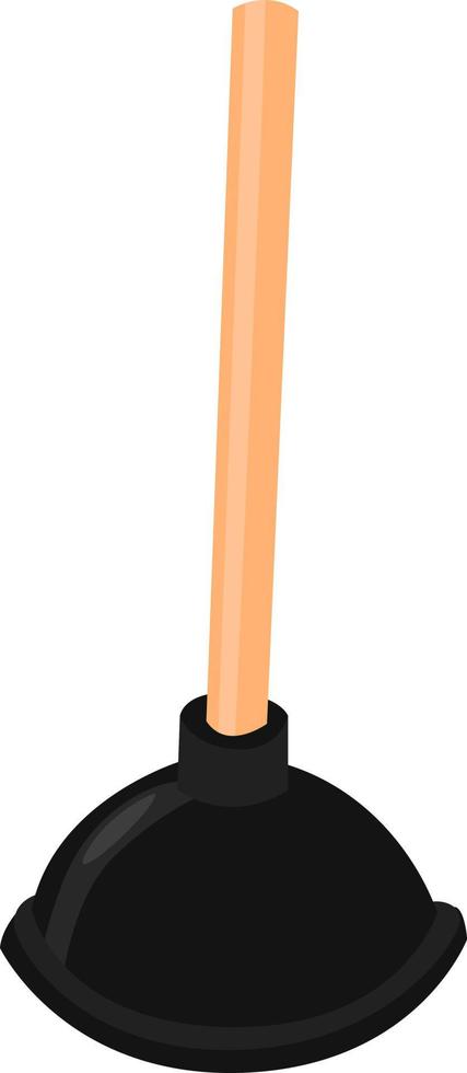 toilet plunjer, illustratie, vector Aan een wit achtergrond.