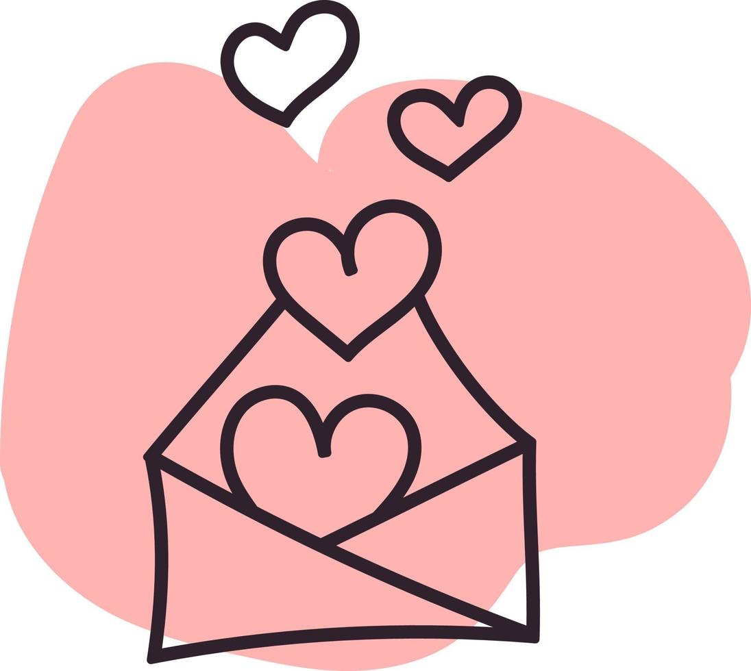 liefde brief, icoon illustratie, vector Aan wit achtergrond