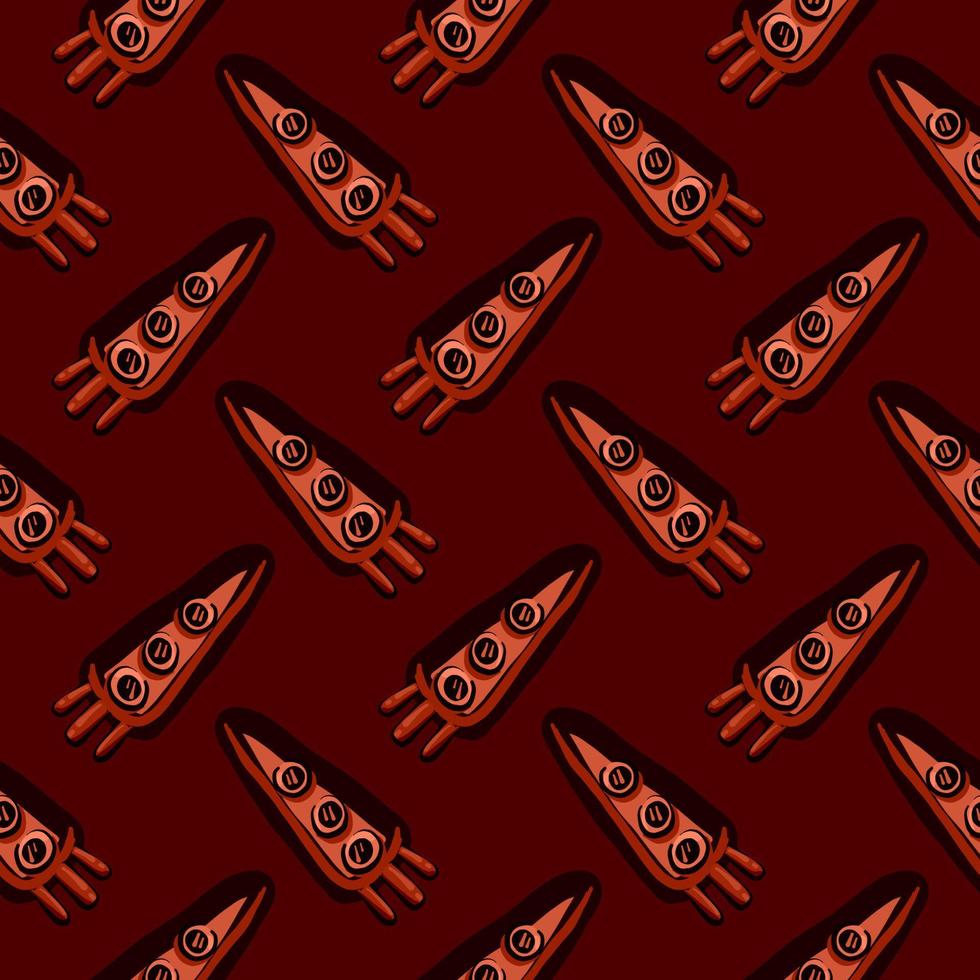 rood raket , naadloos patroon Aan een rood achtergrond. vector