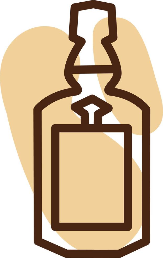 oud whisky fles, icoon illustratie, vector Aan wit achtergrond