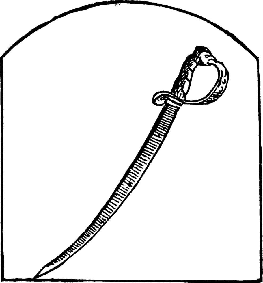 zwaard, wijnoogst illustratie. vector