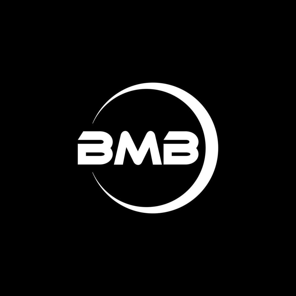 bmb brief logo ontwerp in illustratie. vector logo, schoonschrift ontwerpen voor logo, poster, uitnodiging, enz.