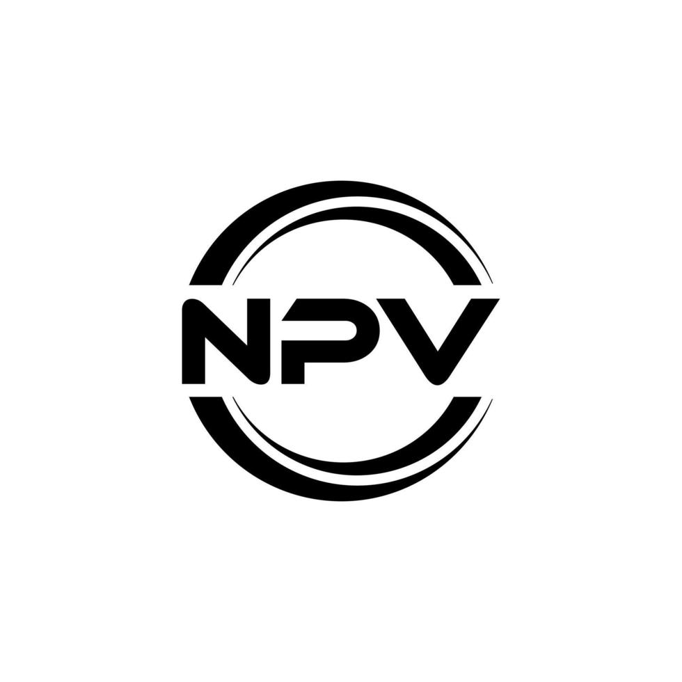 npv brief logo ontwerp in illustratie. vector logo, schoonschrift ontwerpen voor logo, poster, uitnodiging, enz.