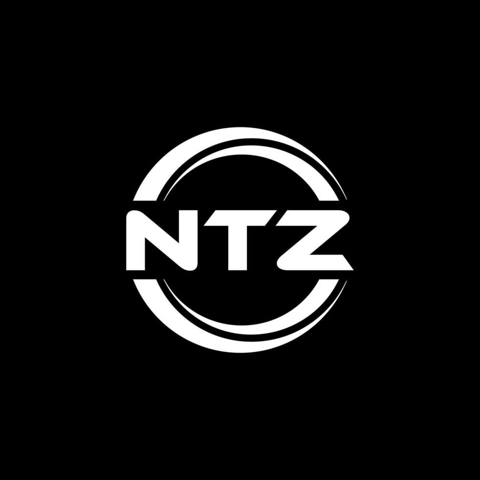 ntz brief logo ontwerp in illustratie. vector logo, schoonschrift ontwerpen voor logo, poster, uitnodiging, enz.