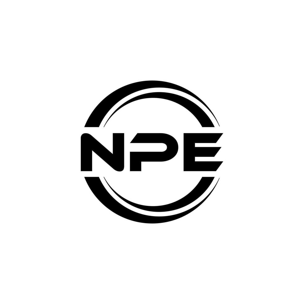 npe brief logo ontwerp in illustratie. vector logo, schoonschrift ontwerpen voor logo, poster, uitnodiging, enz.