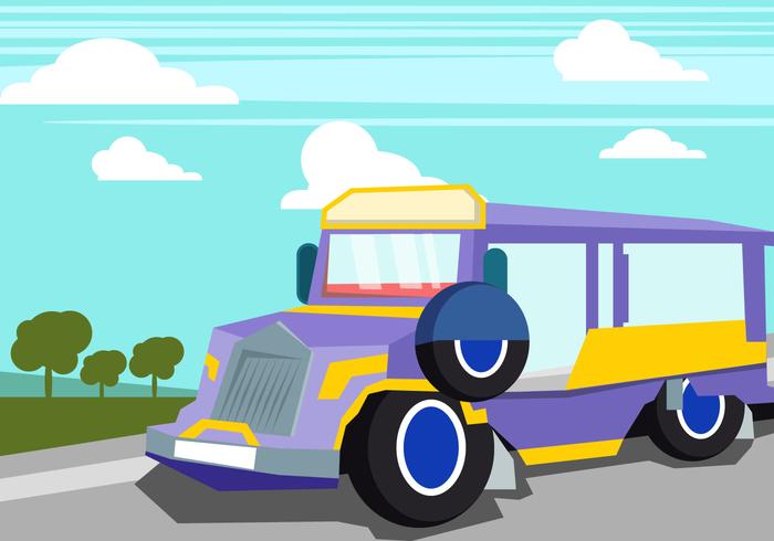 Jeepney In De Zomertijd vector