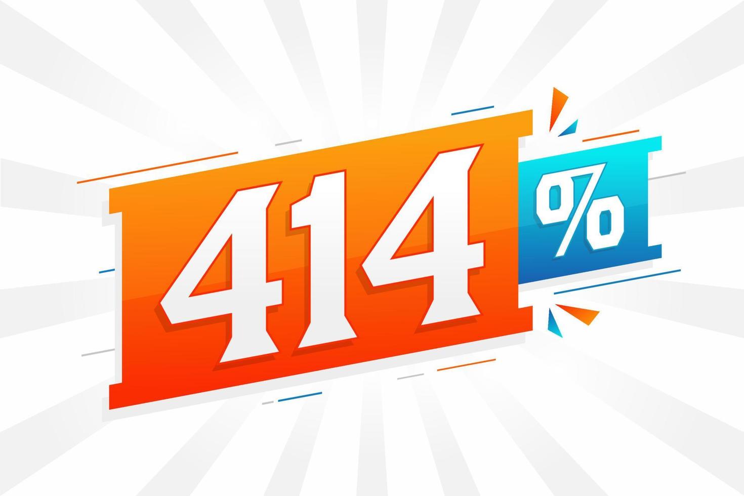 414 korting afzet banier Promotie. 414 procent verkoop promotionele ontwerp. vector