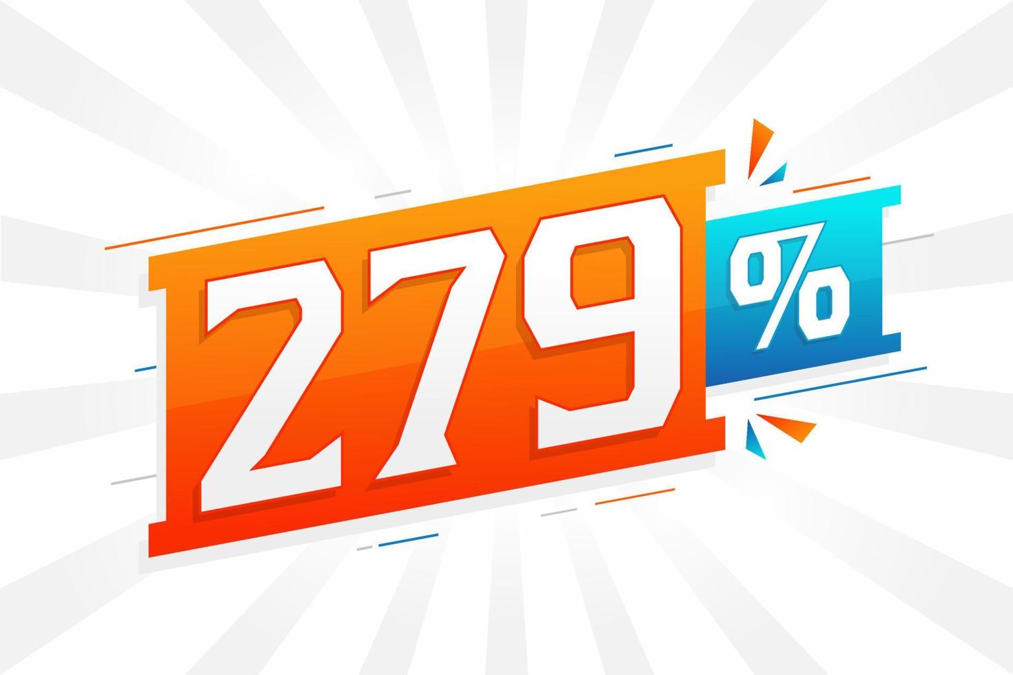 279 korting afzet banier Promotie. 279 procent verkoop promotionele ontwerp. vector