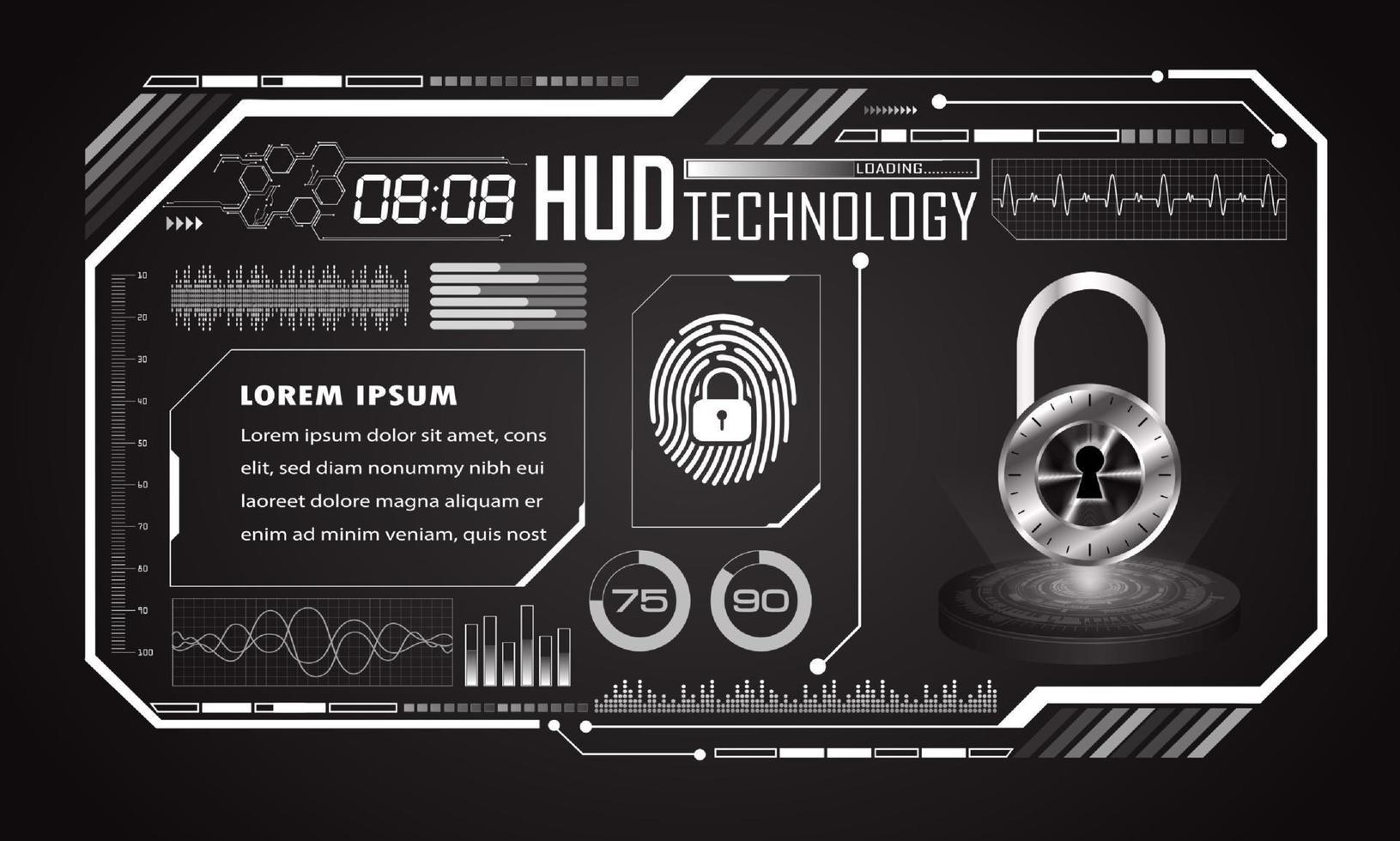 modern hud technologie scherm achtergrond vector