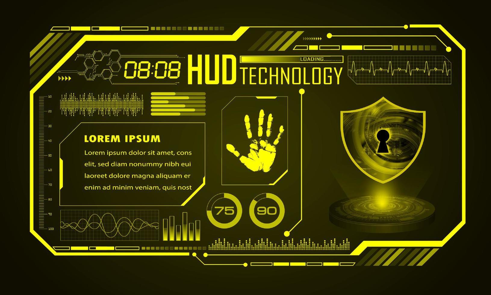 modern hud technologie scherm achtergrond vector