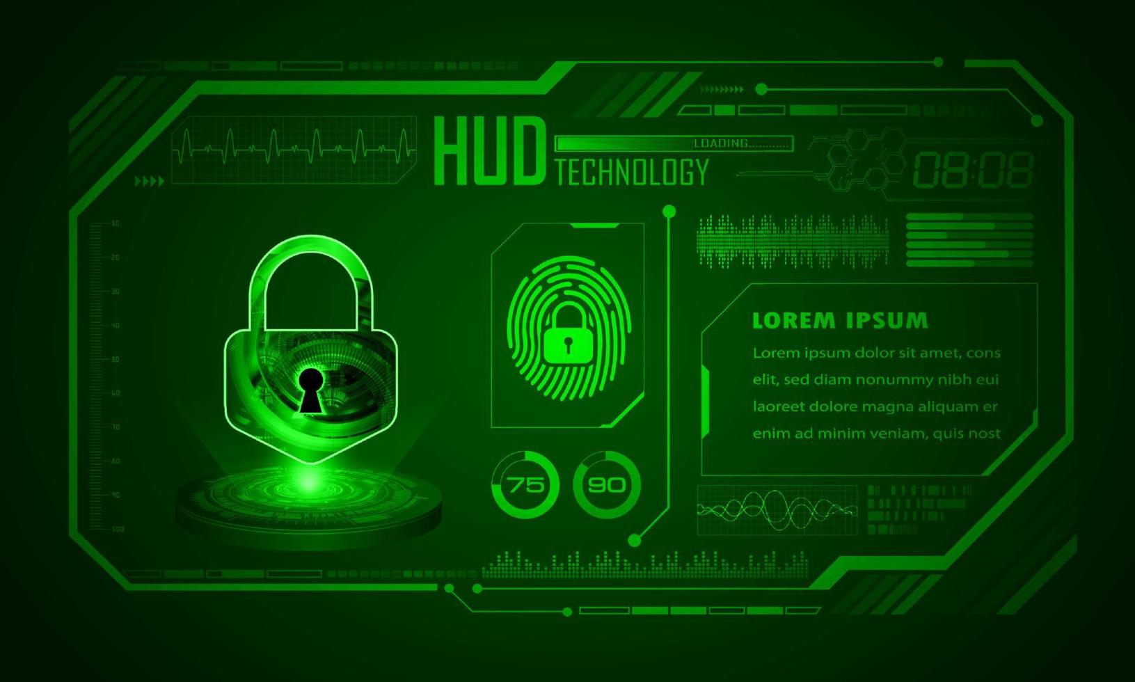 modern hud technologie scherm achtergrond vector