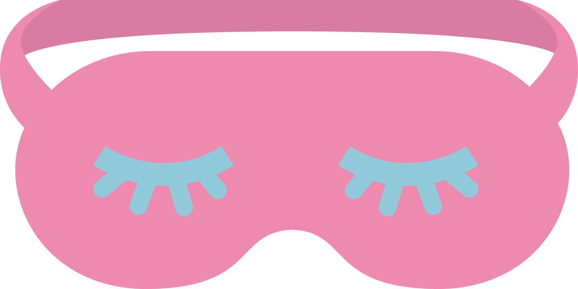 roze slapen masker, illustratie, vector, Aan een wit achtergrond. vector