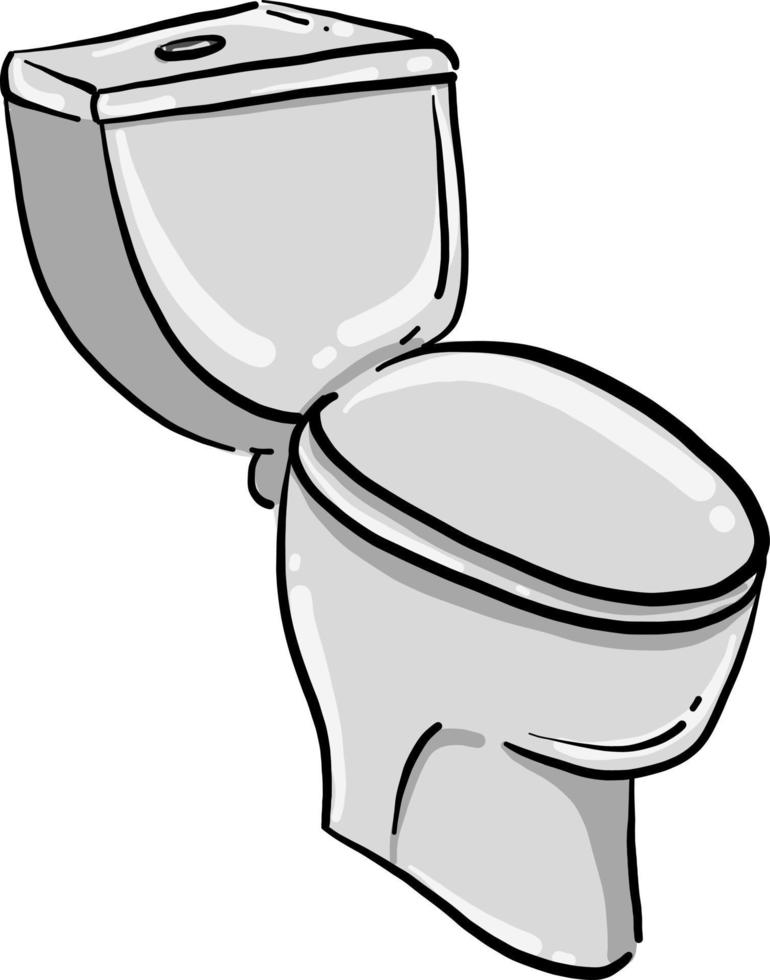 wit toilet schaal, illustratie, vector Aan wit achtergrond