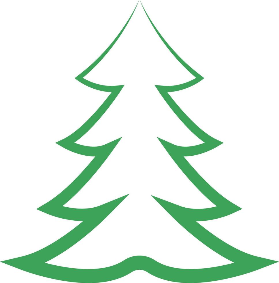 groen spar, icoon illustratie, vector Aan wit achtergrond