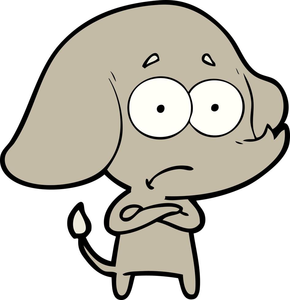 cartoon grappige olifant vector